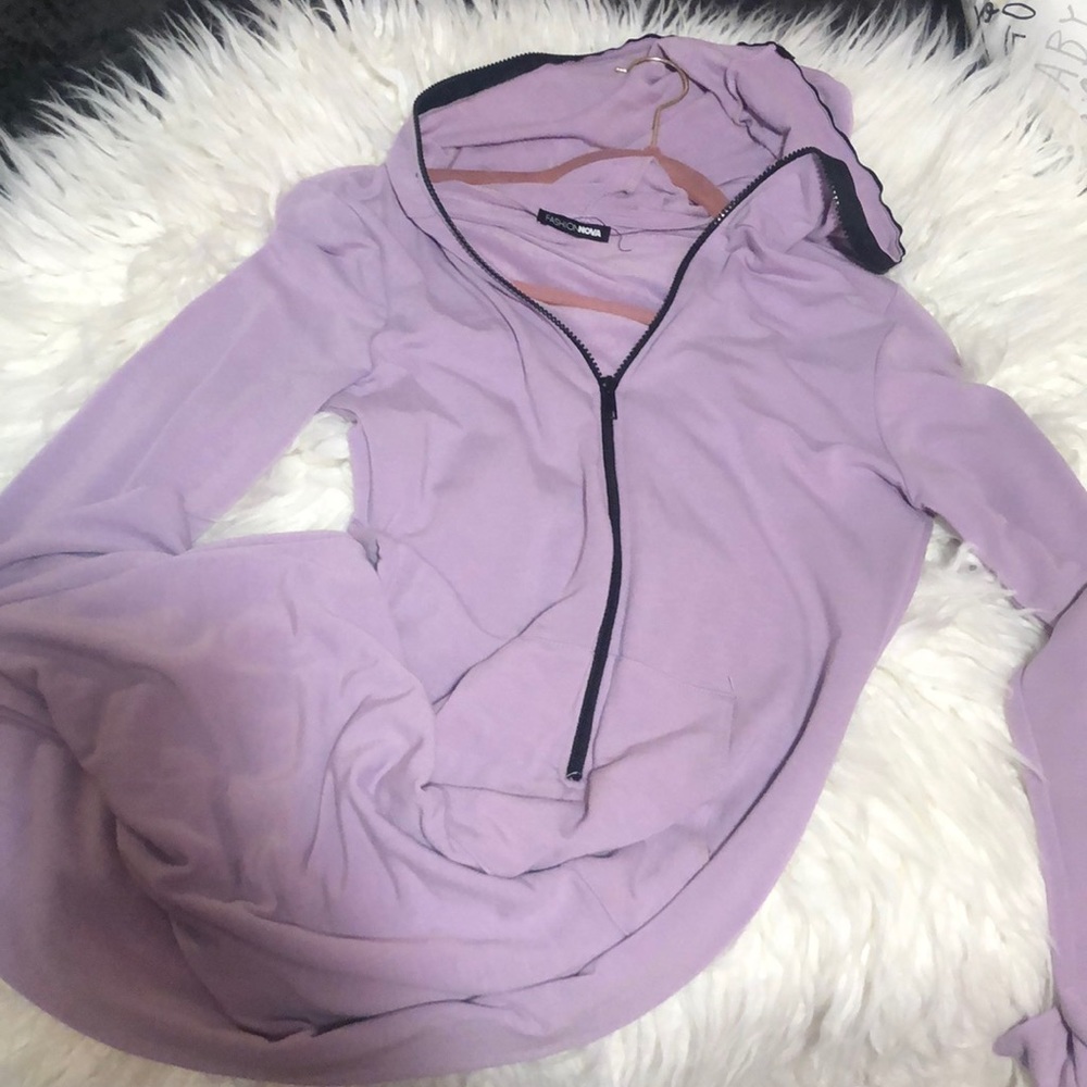 FashionNova purple zip dress